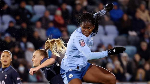 Manchester City 7-0 Tottenham Hotspur: Khadija Shaw scores hat-trick in big win