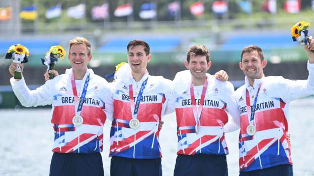 Tokyo Olympics: Great Britain rowers win silver in men's quadruple sculls