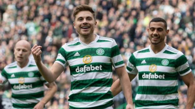 Celtic 6-1 Hibernian: Forrest hits hat-trick for rampant champions