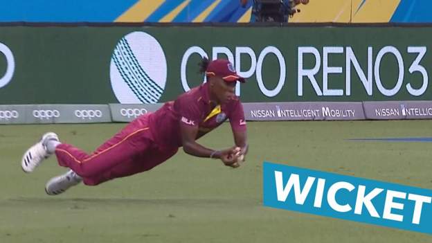 Women's T20 World Cup: West Indies' Shakera Selman takes a brilliant catch to dismiss England's Danni Wyatt thumbnail
