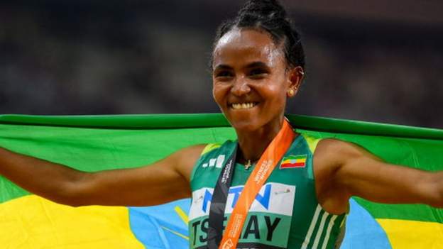Tsegay wins title with 5,000m world record