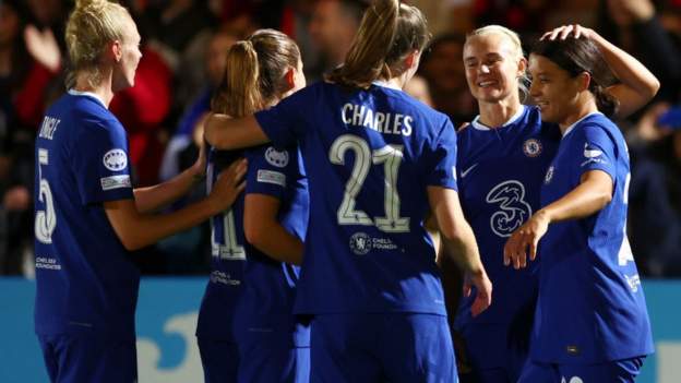 Chelsea 8-0 Vllaznia: Sam Kerr scores four as Chelsea sit top of group