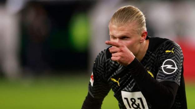 Wolfsburg 1-3 Borussia Dotmund: Erling Braut Haaland becomes youngest player to net 50 Bundesliga goals