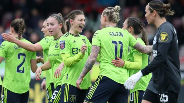 Brighton & Hove Albion Women 0-4 Manchester United Women: Leah Galton nets double for WSL leaders