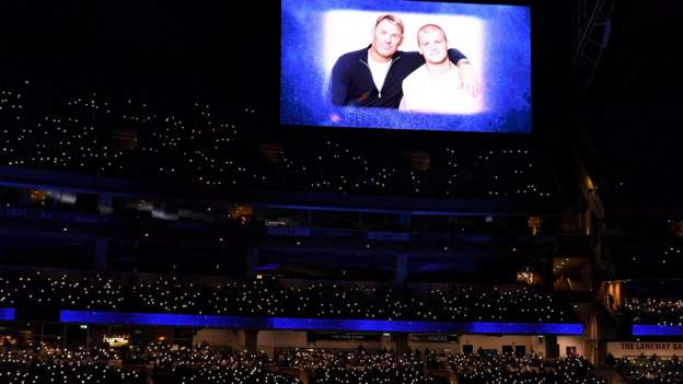 Shane Warne: Sir Elton John and Ed Sheeran lead tributes at emotional memorial