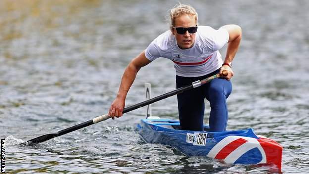 Katie Reid on the water