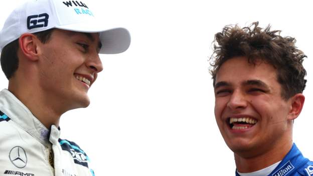 Lando Norris on pole position in Russian Grand Prix qualifying, as Lewis Hamilto..
