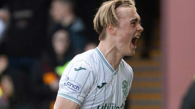 Motherwell 1-2 Hibernian: Melkersen double earns semi-final spot