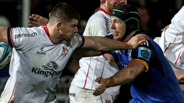 United Rugby Championship: Fourteen-man Leinster come back to crush Ulster’s hopes in gripping derby