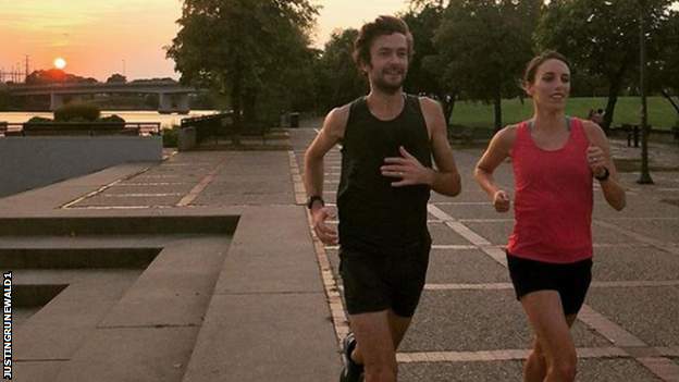 Justin and Gabriele run