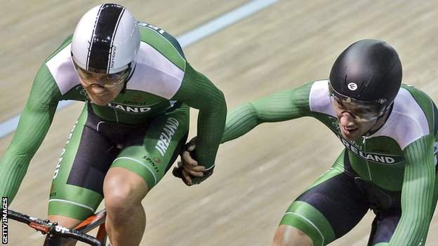 Mark Downey and Madison team-mate Felix English