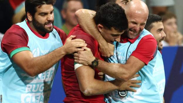 Fiji lose to Portugal but advance to England match