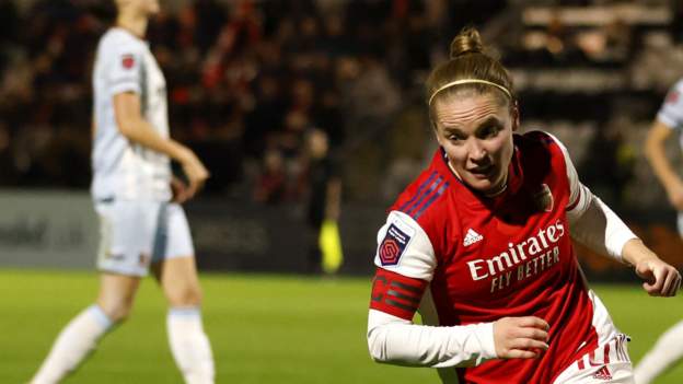 Women's Super League: Arsenal beat West Ham 3-0 as Little notches 50 WSL goals