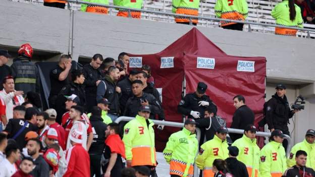 River Plate game abandoned after fan death fall