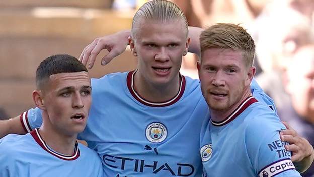 Haaland scores again as Man City beat 10-man Wolves