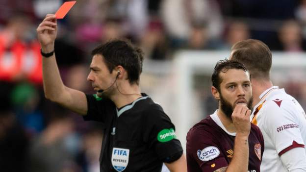 Hearts appeal Grant red card against Motherwell