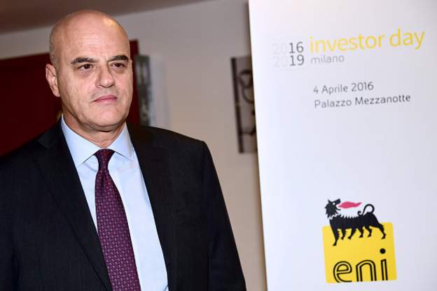 Claudio Descalzi, Chief Executive Officer of Italian energy group ENI, poses before the 'investor day' at Milan stock exchange in Milan on April 4, 2016.