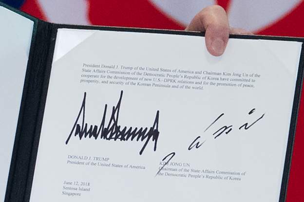 Ini MoU antara Trump dan Kim Jong Un terdiri dari empat pasal, untuk mengakhiri kemelut semananjung Korea dan nuklir.