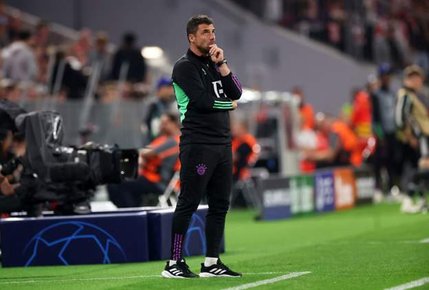 Zsolt Low, Bayern Munich Assistant Manager looks on