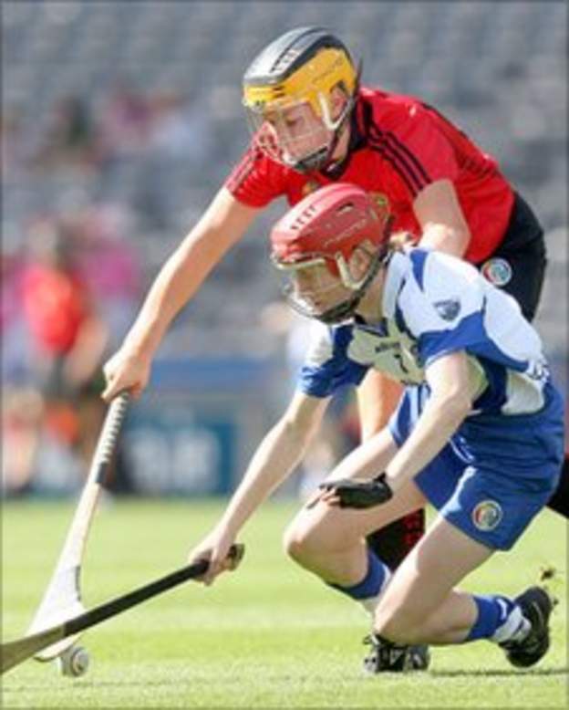 Down's Catherine McGourty is first to the ball against Grainne Kenneally of Waterford