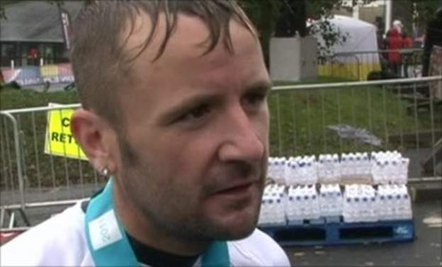 Rob Sloan during a post-race interview