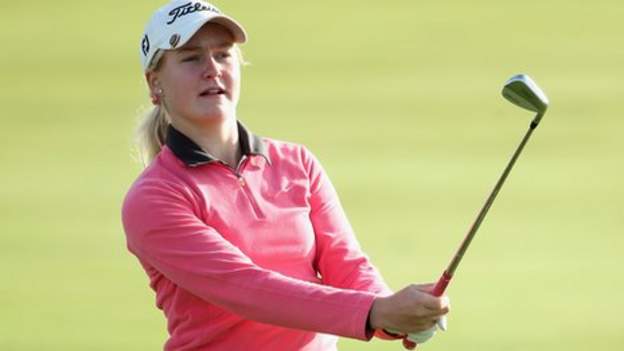 British teenage amateur Charley Hull marks her Women's British Open de...