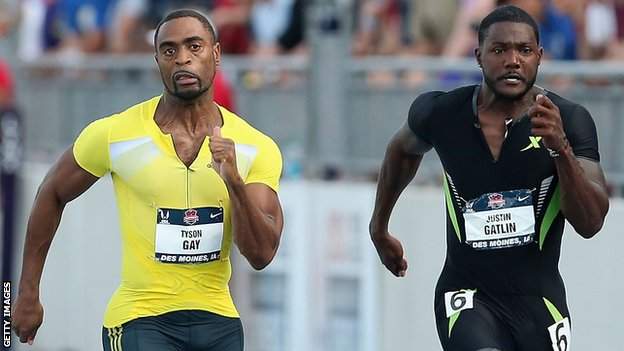 Tyson Gay and Justin Gatlin