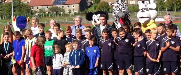 Chris O'Hare at the Dream Mile charity event in Greenock