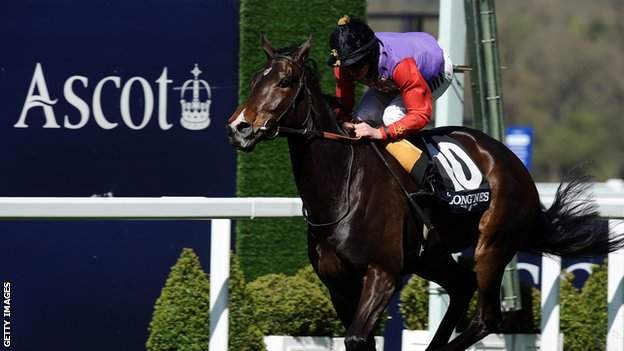 Ryan Moore rode the Queen's horse Estimate