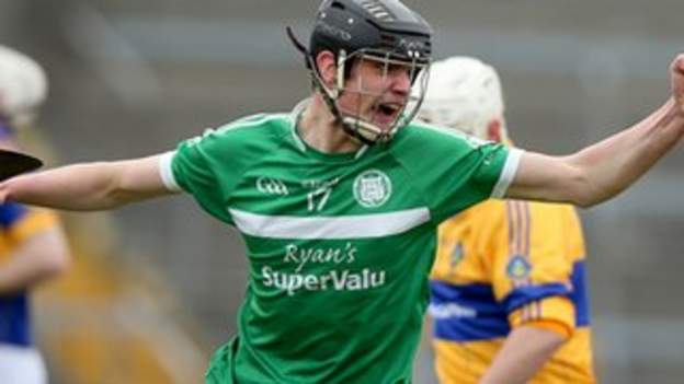 Paddy O'Loughlin celebrates scoring the opening goal for Kilmallock