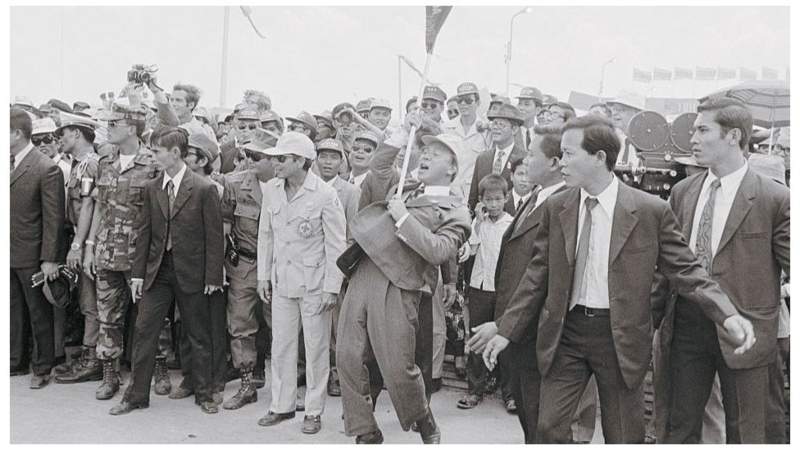 Tổng thống Nguyễn Văn Thiệu dự một sự kiện tháng 3/1973