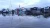 Наводнение в порту Киннего на берегу озера Лох-Ней