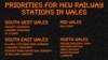 Приоритеты железнодорожных вокзалов Уэльса