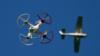 Общее изображение дрона и самолета