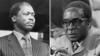 Составное изображение Даниэля Арапа Мои и Роберта Мугабе