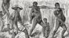 Вождение рабов в Африке в 19 веке. Из Африки Кейт Джонстон, опубликовано в 1884 году.