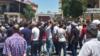 Фото предоставлено новостным агентством Suwayda24, на котором запечатлен антиправительственный протест в городе Сувейда 9 июня 2020 года
