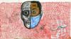 Граффити, изображающее важность масок для лица в рамках кампании по повышению осведомленности о COVID-19, с арабским хэштегом «Будьте в курсе» на стене в столице Судана Хартуме 8 апреля 2020 г.
