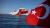 Турецкое исследовательское судно у берегов Анталии, Турция, 22 июля 2020 г.