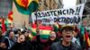 Протестующие в Ла-Пасе, Боливия, в субботу, 9 ноября