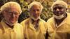 Трое депутатов в белых костюмах на ферме по выращиванию каннабиса