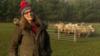 Сара Шаффелл со своей овцой