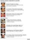 На графике показаны китайские чиновники, связанные со скандалом с Панамскими документами