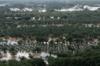 Вид на наводнение, вызванное ураганами Эта и Йота в Омоа