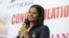 Индийский спринтер Дути Чанд выступает на пресс-конференции в Хайдарабаде