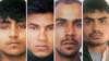 Осужденные насильники (слева направо): Винай, Паван, Мукеш, Акшай