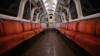 Пустой вагон в метро Глазго