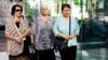 Три женщины из группы родственников жертв, Матери Сребреницы, прибыли в Верховный суд Нидерландов 19 июля 2019 года