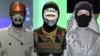 Модели в масках на показе Марин Серр на Неделе моды в Париже