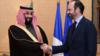 Наследный принц Саудовской Аравии Мухаммед бен Салман встречается с премьер-министром Франции Эдуардом Филиппом в Париже, 9 апреля 2018 г.